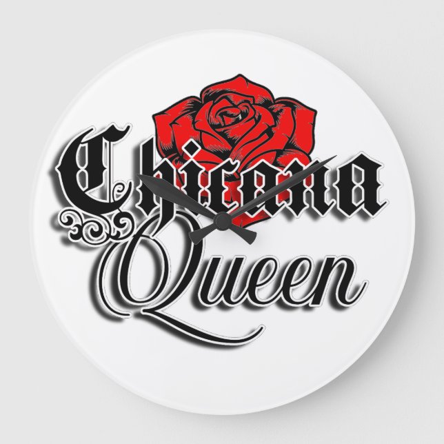 Relógio de parede Chicana Queen (Frente)