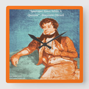 Relógio de Parede Citação de Ignorância de Benjami