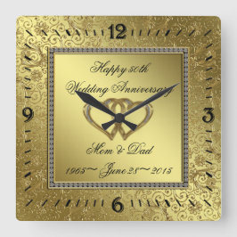 Relógio de Parede Clássico de Aniversário de Bodas