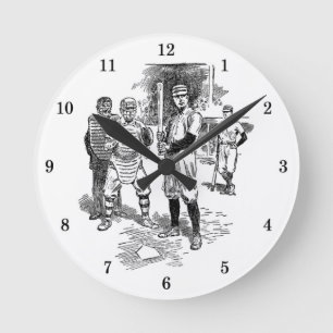 Relógio de Parede Clássico de Beisebol