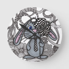 Relógio de Parede Coelho Bunny Zen Doodle Desenho