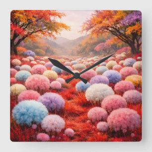 Relógio de Parede Colorido de Fantasia de Prado De