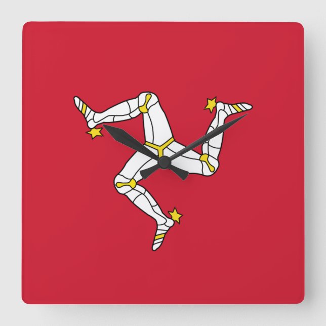 Relógio de Parede com a Isle of Man Flag, Reino Un (Frente)