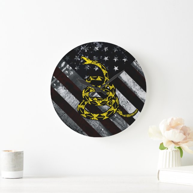 Relógio de Parede com Bandeira Americana Industria (Lar)