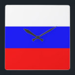 Relógio de Parede com Bandeira da Rússia<br><div class="desc">Incrível relógio patriótico na parede com a bandeira da Rússia. Este produto é personalizável.</div>