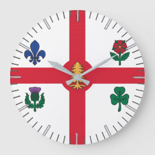 Relógio de Parede com Bandeira de Montreal, Canadá