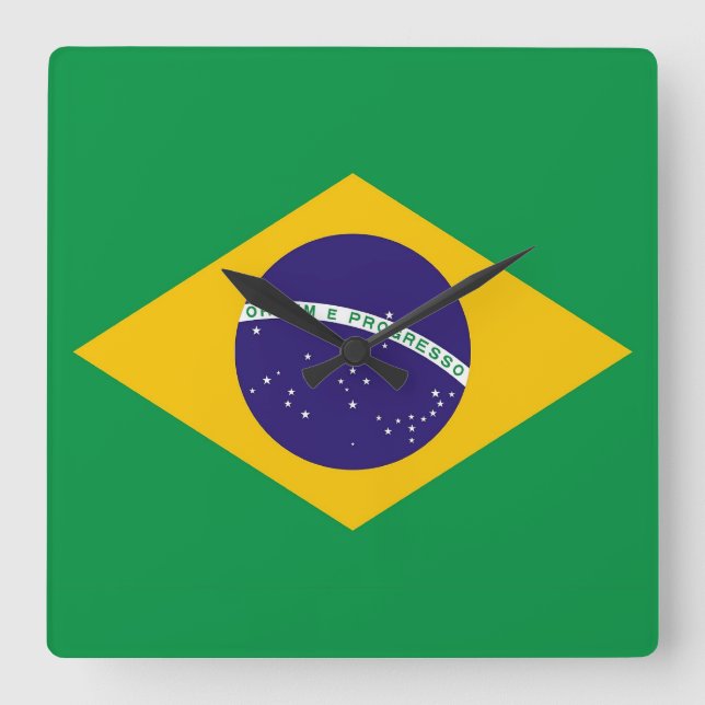 Relógio de Parede com Bandeira do Brasil (Frente)