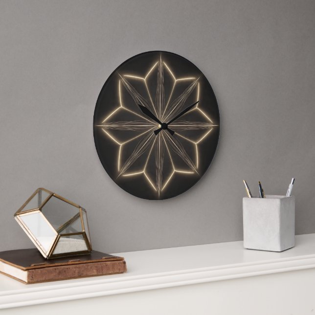 Relógio de parede com design de mandala elegante (Escritório)