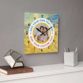 Relógio de Parede com Foto e Texto Personalizado –
