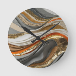 Relógio de Parede com laranja vibrante e tons de c