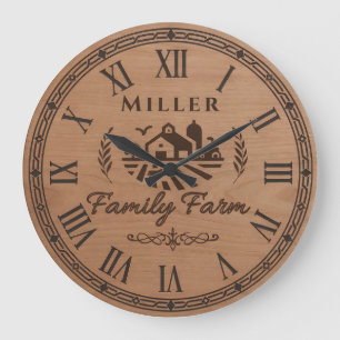 Relógio de Parede com Nome da Família Personalizad