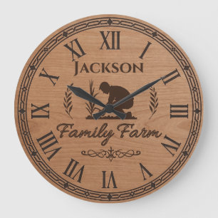 Relógio de Parede com Nome da Família Personalizad