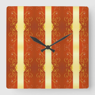 Relógio de Parede com Trabalho de Rolo de Estilos 