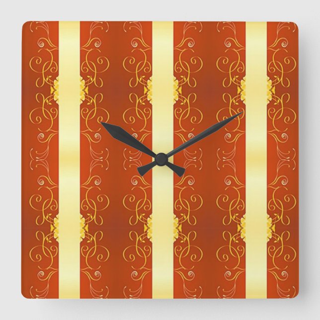 Relógio de Parede com Trabalho de Rolo de Estilos  (Frente)