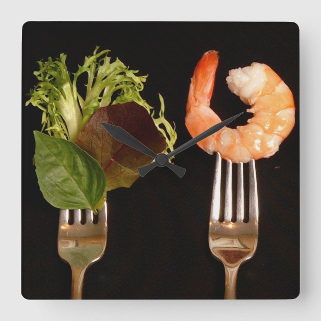 Relógio de Parede Cozinha Amantes de Comida (Frente)