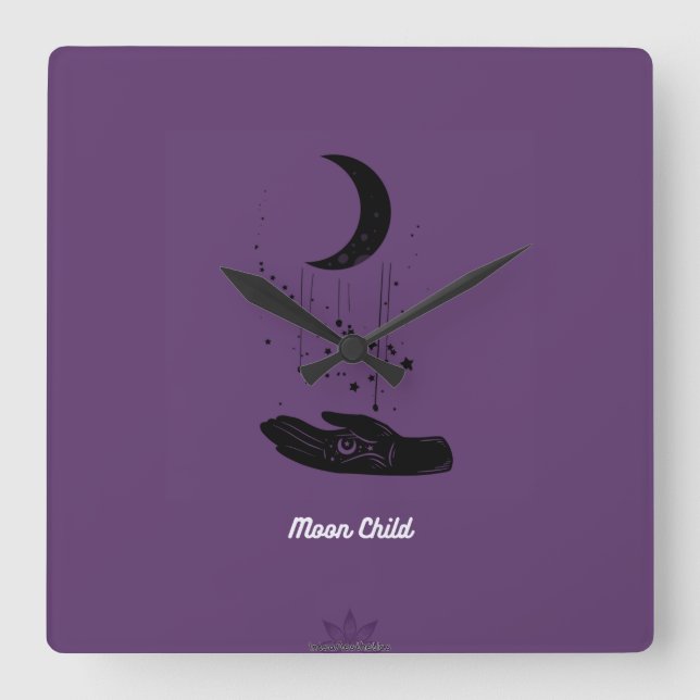 Relógio de Parede Criança da Lua  (Frente)