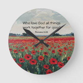 Relógio de Parede Cristão Romanos 8:28