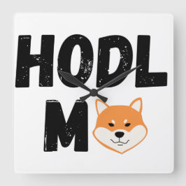 Relógio de Parede Crypto Square Shiba Inu