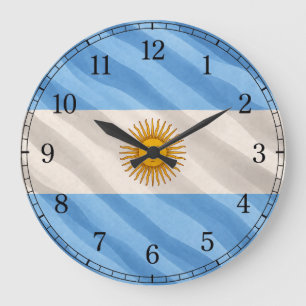 Relógio de Parede da Bandeira da Argentina — Desig