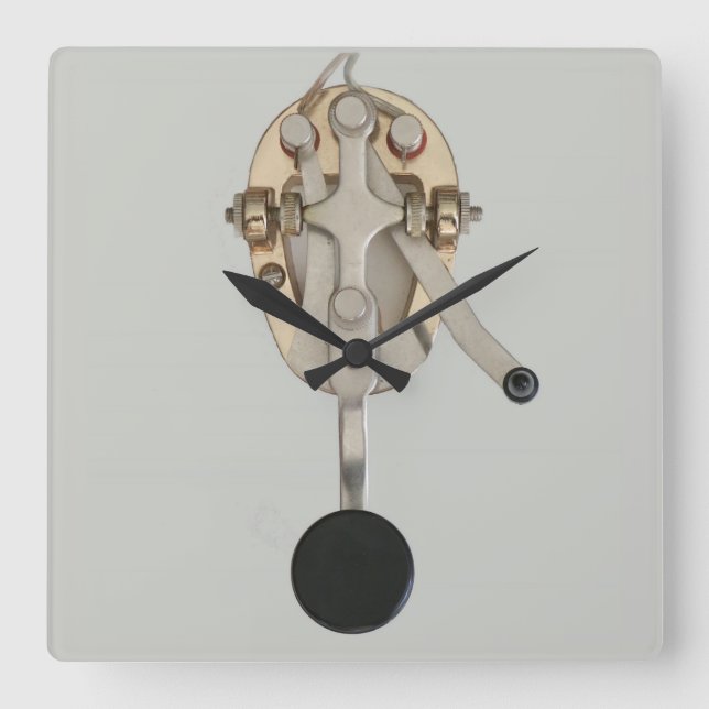 Relógio de Parede da Chaveta do Código Morse de Ha (Frente)