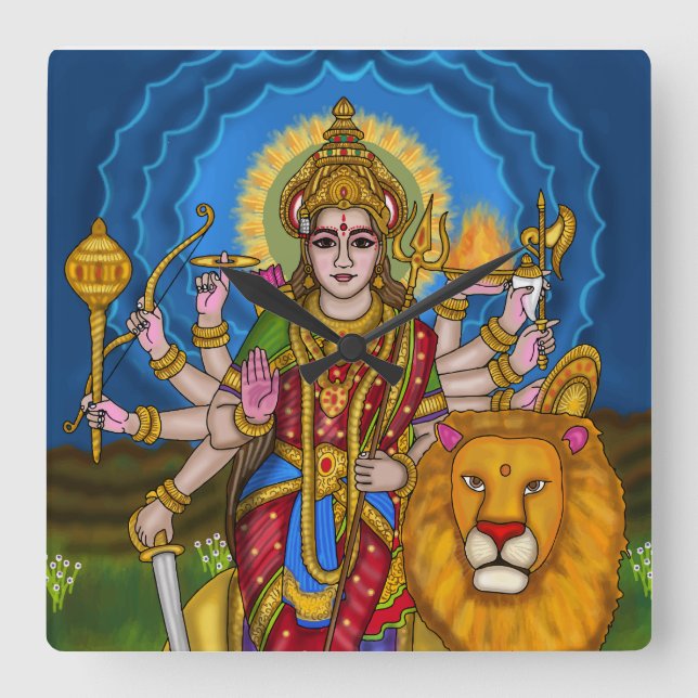 Relógio de Parede da Deusa Durga (Frente)