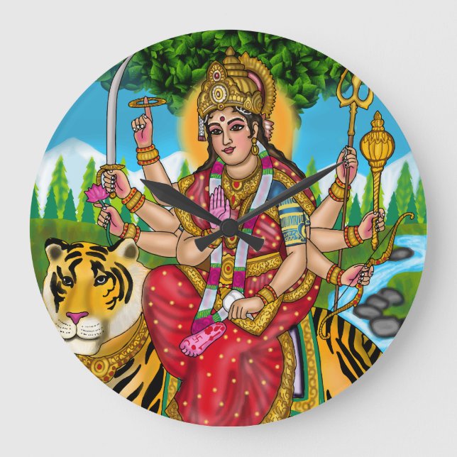 Relógio de Parede da Deusa Durga (Frente)