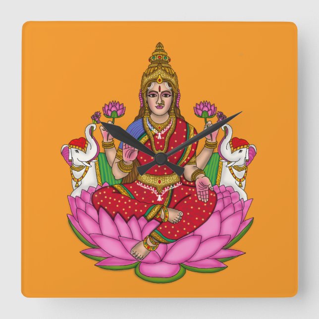 Relógio de Parede da Deusa Lakshmi (Frente)