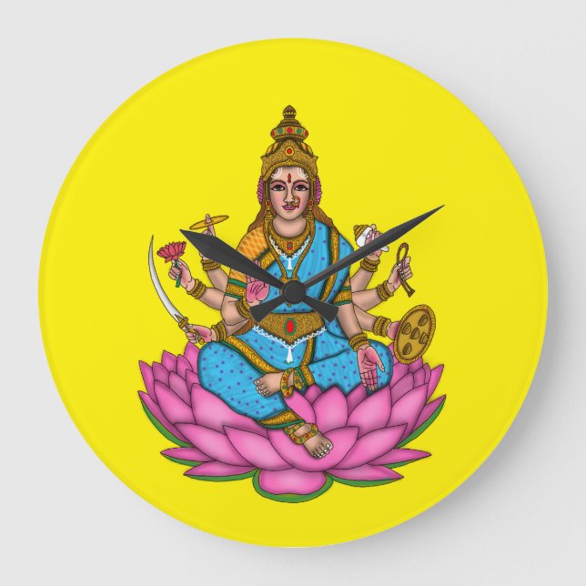 Relógio de Parede da Deusa Lakshmi (Frente)