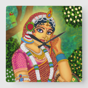 Relógio de Parede da Deusa Radha