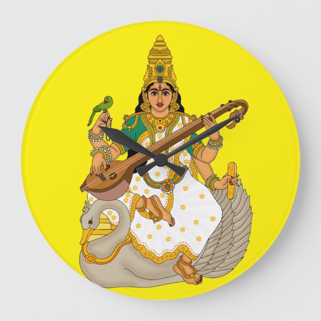Relógio de Parede da Deusa Saraswati (Frente)