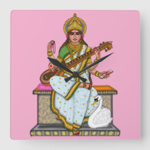 Relógio de Parede da Deusa Saraswati
