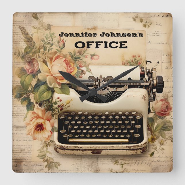 Relógio de Parede da Máquina de Digitalização Flor (Frente)