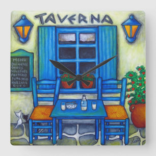 Relógio de Parede da Praça Taverna Grega, Lisa Lor