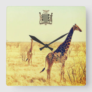 Relógio de Parede da Praça Vintage Zâmbia