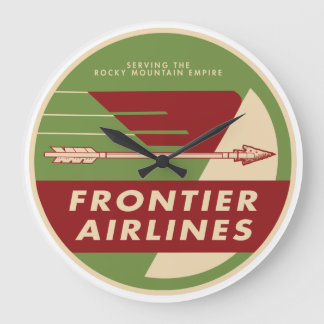 Relógio de Parede da Vintage Frontier Airlines 194