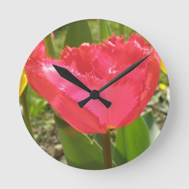 Relógio de Parede das Tulipas com Fringas (Frente)