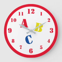 Relógio de Parede de Acrílico ABC Nursery