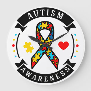 Relógio de Parede de Acrílico Autismo