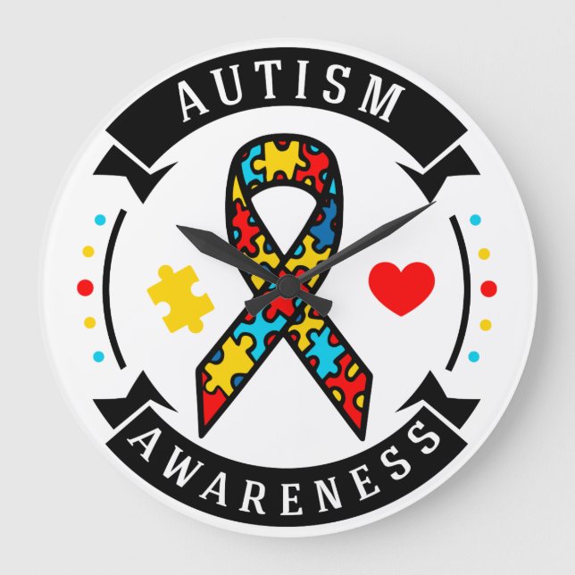 Relógio de Parede de Acrílico Autismo (Frente)