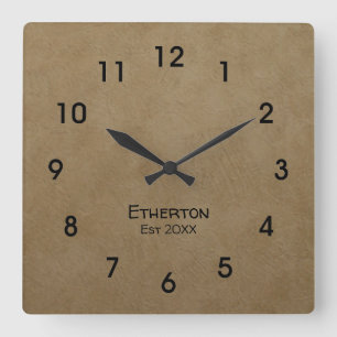 Relógio de Parede de Acrílico com Padrão de Reboco