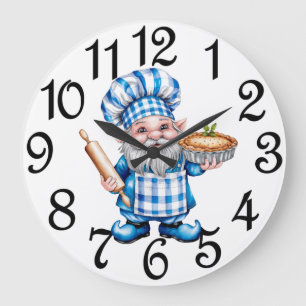 Relógio de Parede de Acrílico Gnome de Cozinha