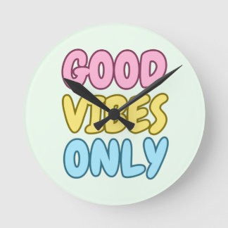Relógio de Parede de Acrílico Good Vibes Only