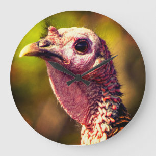 Relógio de Parede de Acrílico Turkey Up Close and