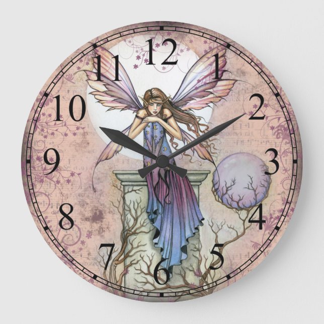 Relógio de Parede de Arte de Fadas Fantasia Um Lug (Frente)