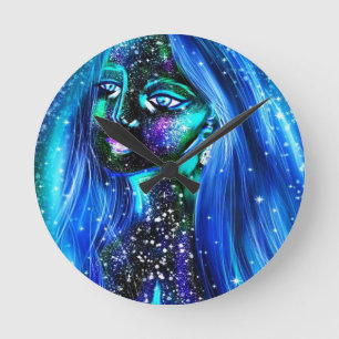 Relógio de Parede de Arte Digital Original, 8 pol