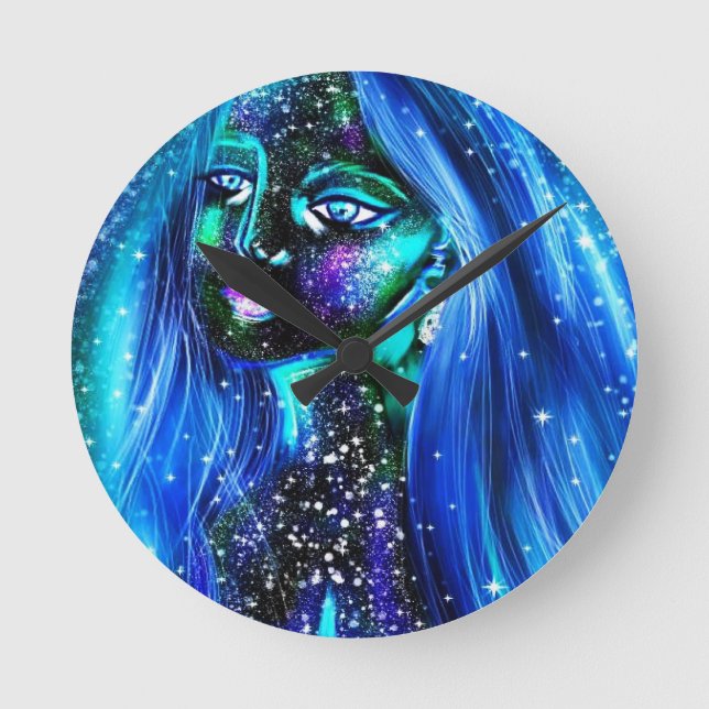 Relógio de Parede de Arte Digital Original, 8 pol  (Frente)