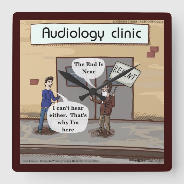 Relógio de Parede de Audiologia Divertido para se  (Frente)