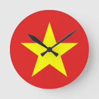 Relógio de Parede de Bandeira do Vietnã