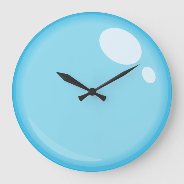 Relógio de Parede de Banheira Azul (Frente)