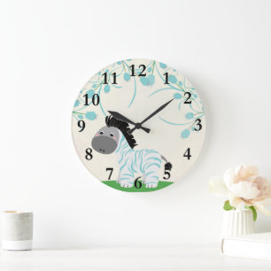 Relógio de Parede de Bebê Zebra